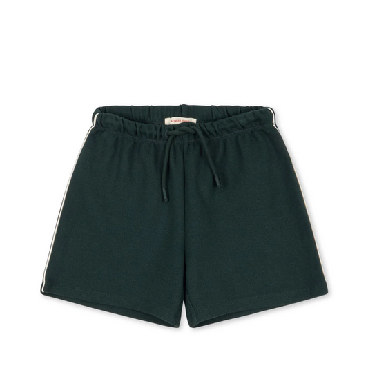 くすみグリーンのコットンショートパンツ